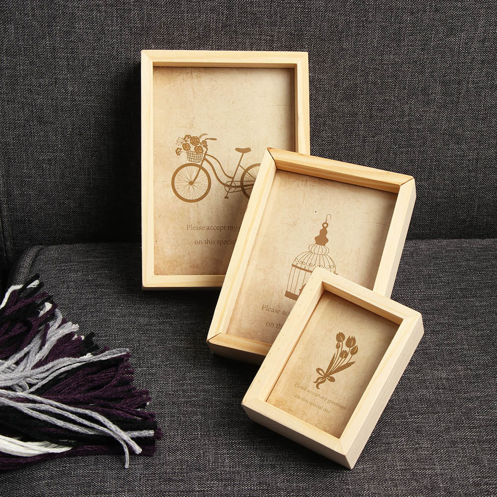 Cadre photo vintage en bois pour la décoration