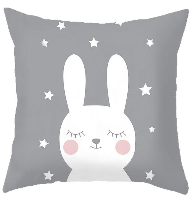 Housse de coussin imprimé cartoon – 8 designs, 45x45 cm