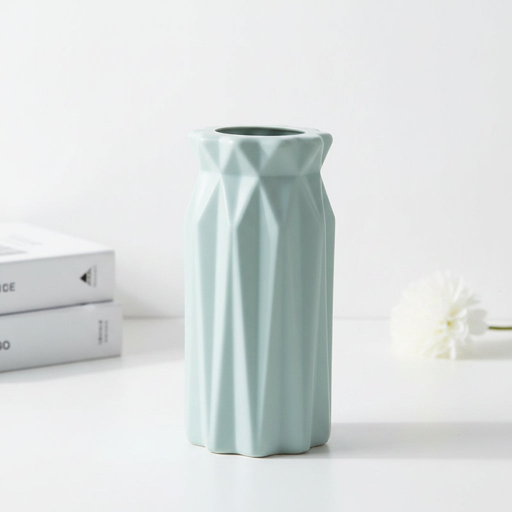 Vase à fleurs géométrique moderne en céramique – 9 coloris