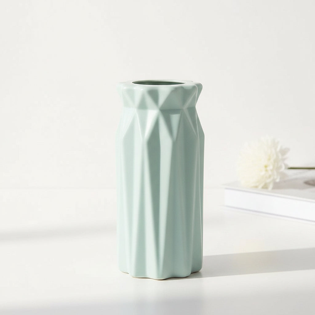 Vase à fleurs géométrique moderne en céramique – 9 coloris