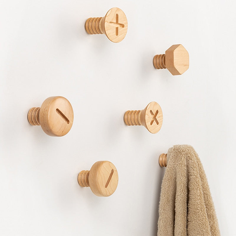 Patère murale en bois design