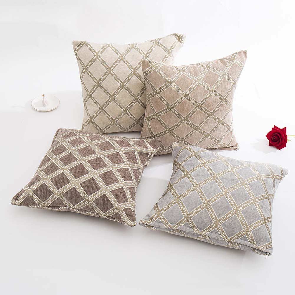 Housse de coussin jacquard vintage