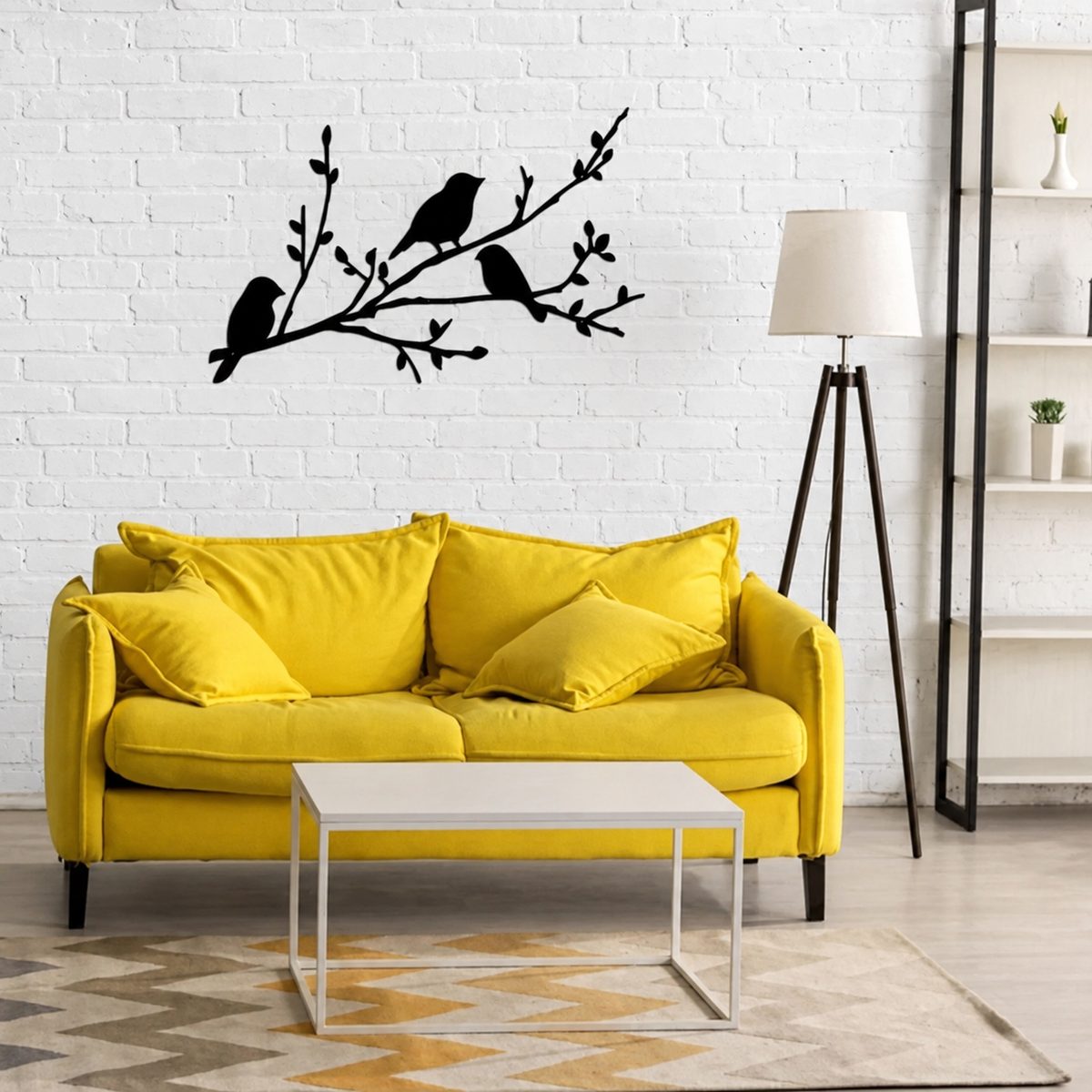 Décoration murale en métal oiseau sur sa branche My Cosy House — photo 1