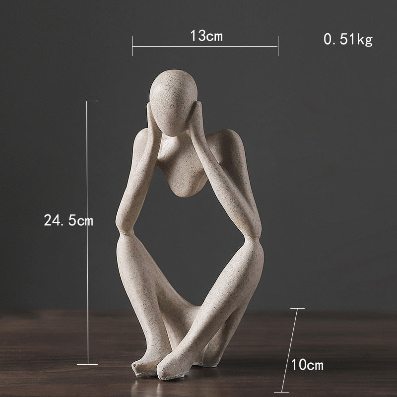 Mini Statuette Abstraite Style Nordique