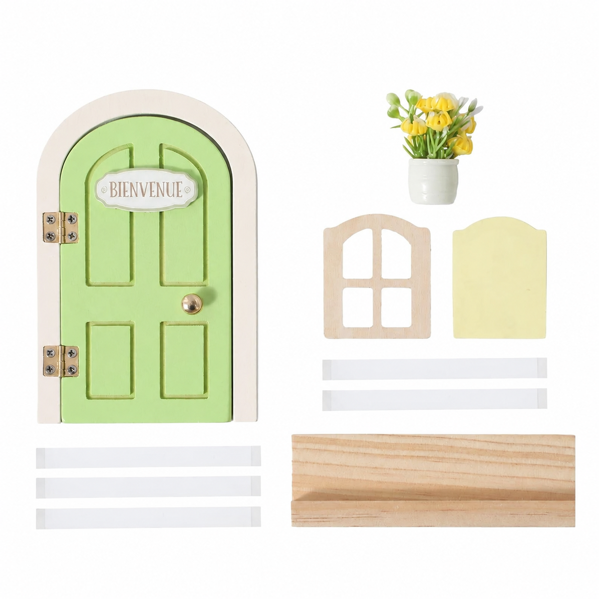 Décoration miniature façon maison de poupée, porte de fée en bois, coffret dent de lait pour bébé — photo 10