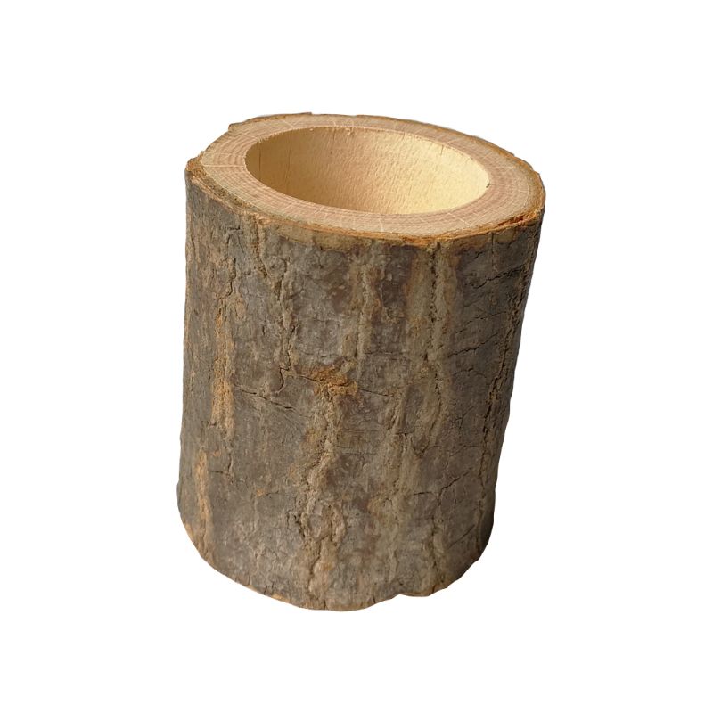 Bougeoir rustique en bois naturel, tailles S, M, L ou lot de 3