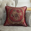 Housse de coussin brodée florale luxe – 14 coloris, 48x48 cm