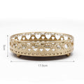 Plateau de Rangement Bijoux Doré à Dentelle