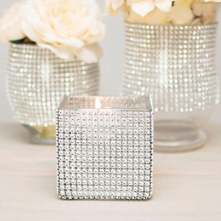 Ruban filet strass argenté