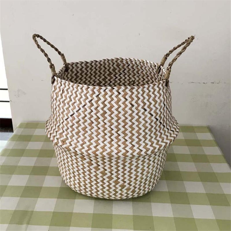 Panier de Rangement Tressé Fait Main Pliable