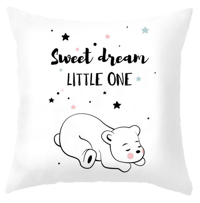 Housse de coussin imprimé cartoon – 8 designs, 45x45 cm
