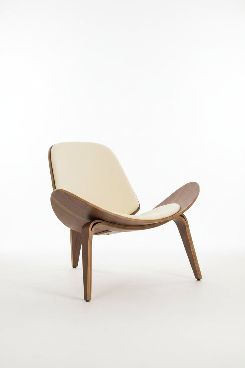 Modern Three-Legged Wooden Chair