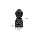 Miniature Bouddha Feng Shui noire en argile – Décoration zen