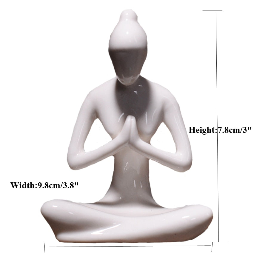 Figurine Céramique Poses de Yoga Abstraites