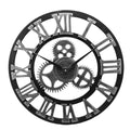 Horloge murale ajourée style industriel – Argent & Or, S/M/L