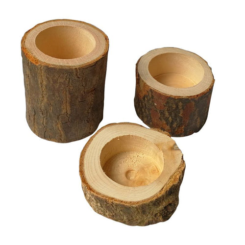 Rustic Wooden Candle Holder