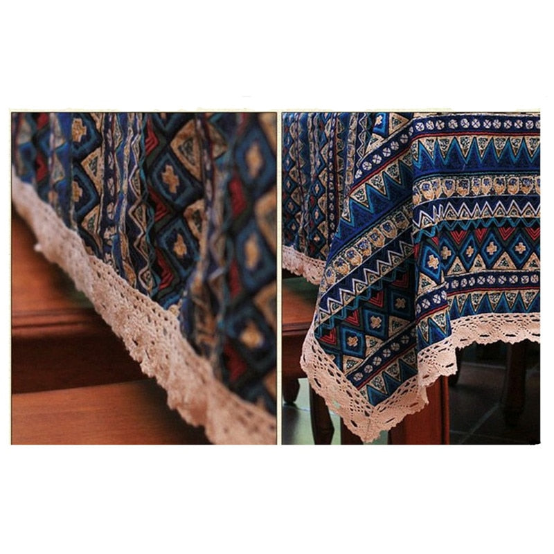 Nappe de table bohème à motifs