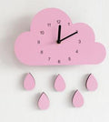 Horloge murale en bois forme nuage – 3 couleurs