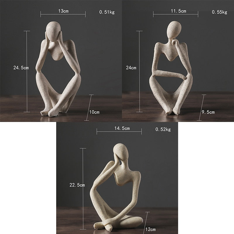 Mini statuette abstraite style nordique