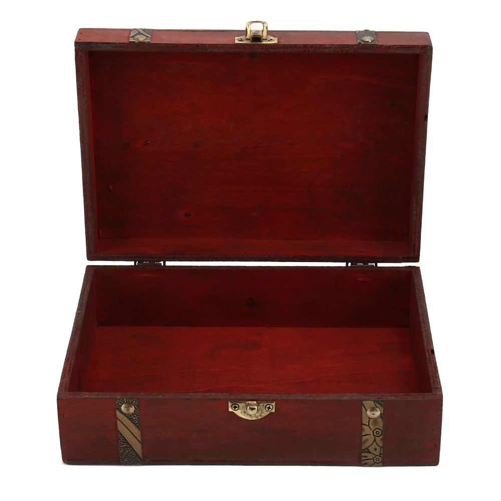 Boîte de rangement en bois style vintage