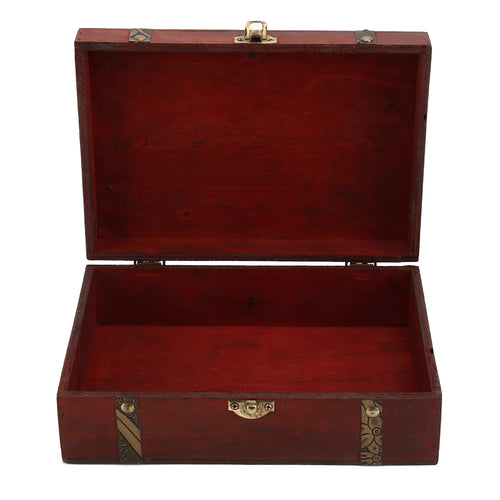 Boîte de rangement en bois style vintage