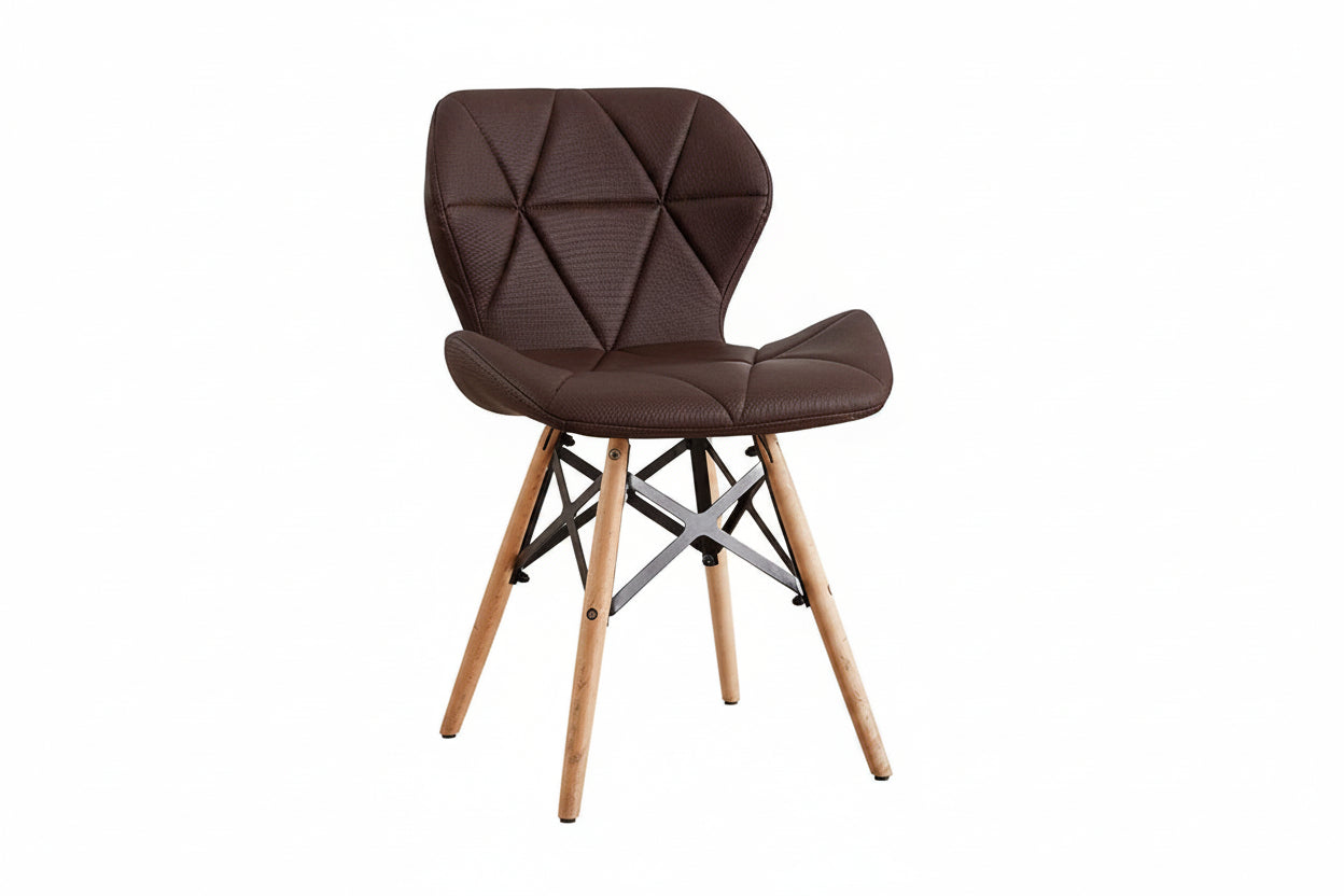 Chaise design géométrique en bois – 10 coloris