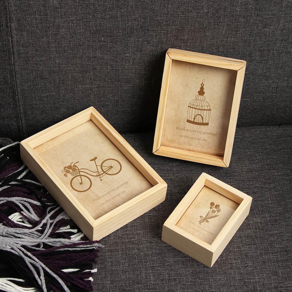 Cadre photo vintage en bois pour la décoration