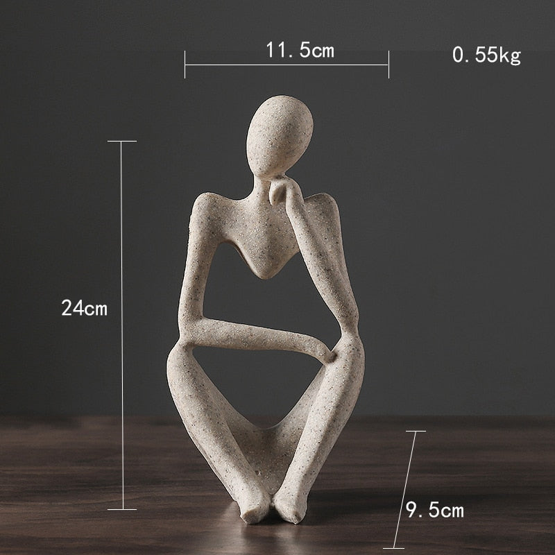 Mini Statuette Abstraite Style Nordique