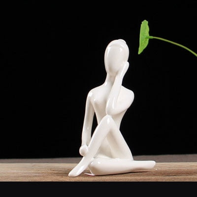 Figurine Céramique Poses de Yoga Abstraites