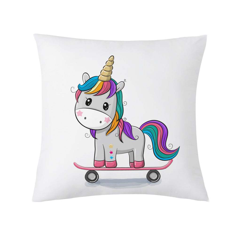 Coussin Imprimé Licorne Cartoon