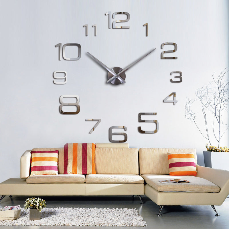 Horloge murale géométrique à quartz colorée