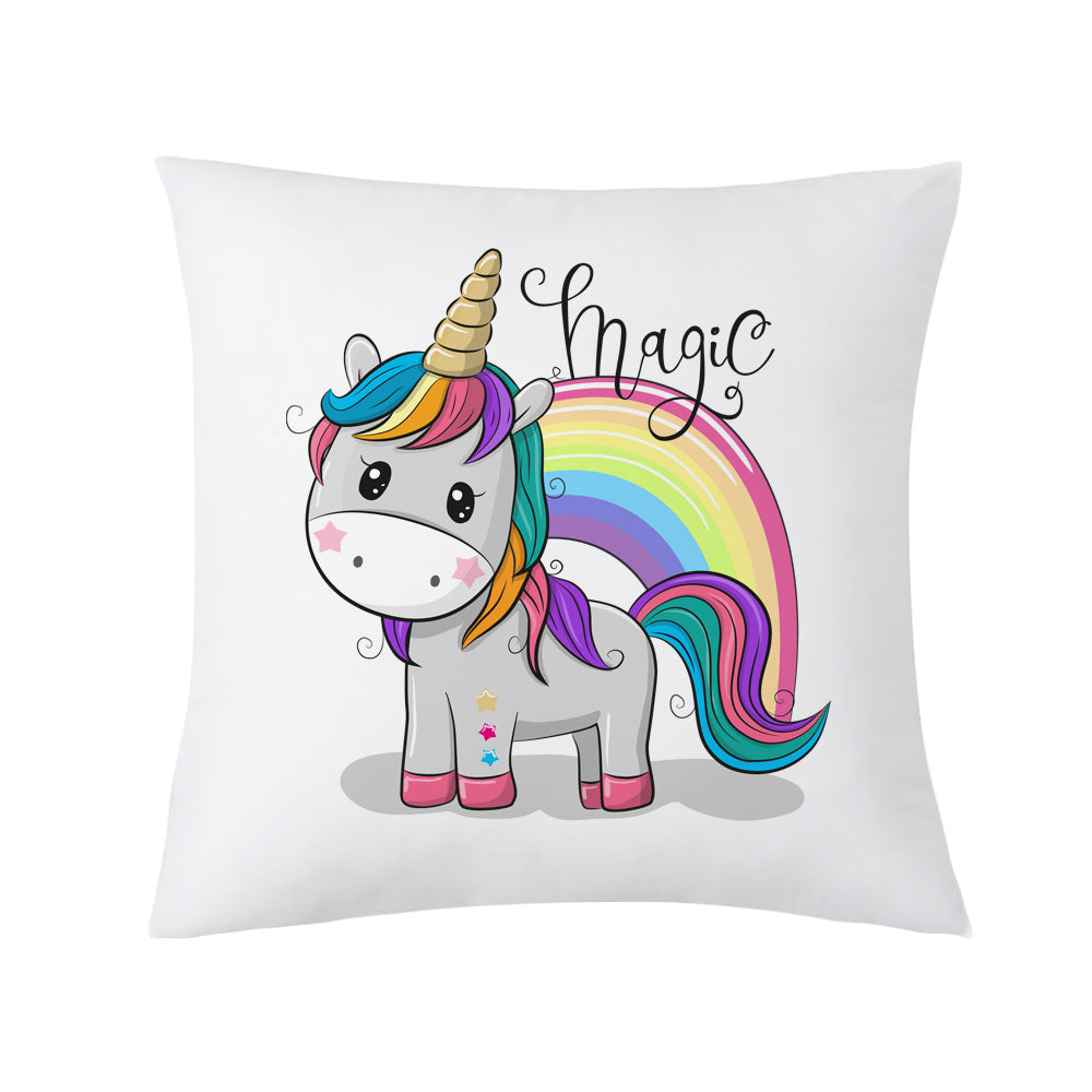 Coussin Imprimé Licorne Cartoon