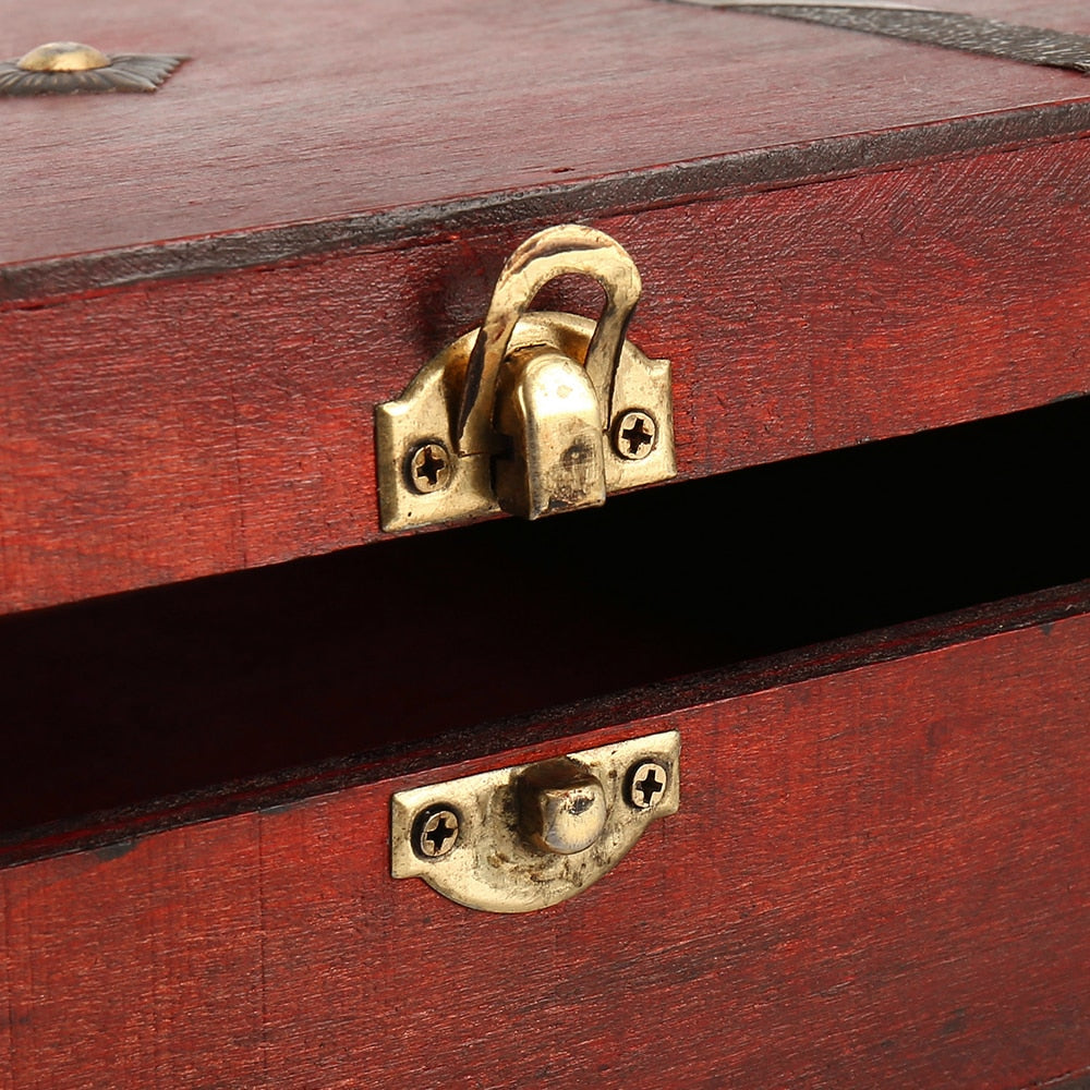 Boîte de rangement en bois style vintage