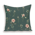 Housse de coussin en lin à motif floral, 45 x 45 cm, 13 modèles