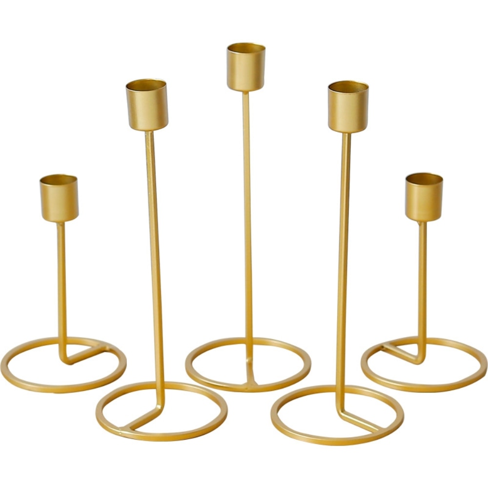 Set de 2 bougeoirs en métal