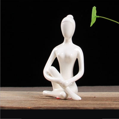 Figurine Céramique Poses de Yoga Abstraites