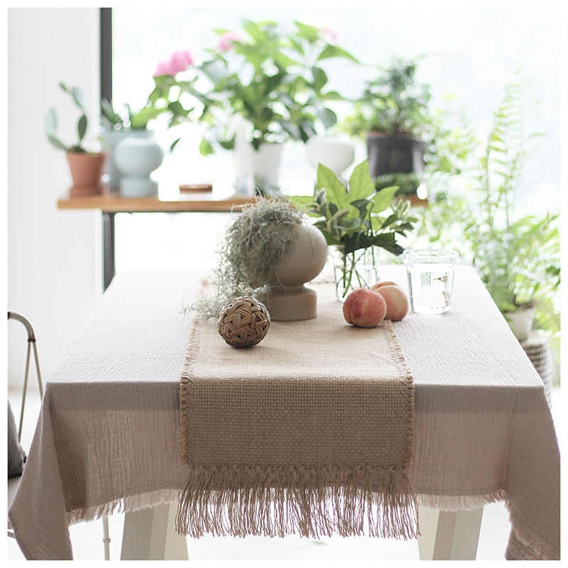 Tapis jute style boho nordique
