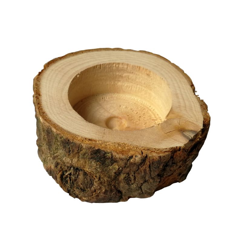 Bougeoir rustique en bois – S, M, L ou lot de 3