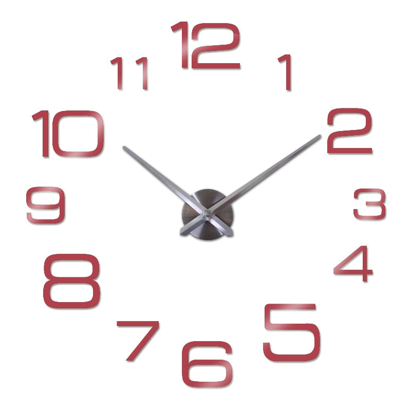 Horloge murale géométrique à quartz colorée