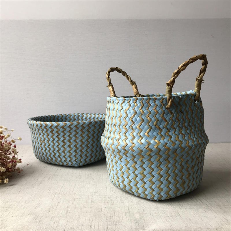 Panier de Rangement Tressé Fait Main Pliable
