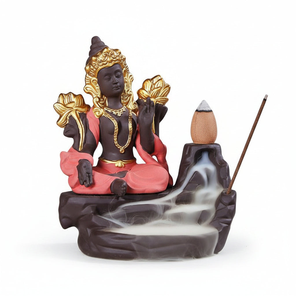 Brûle-encens Bouddha en céramique – Décoration zen
