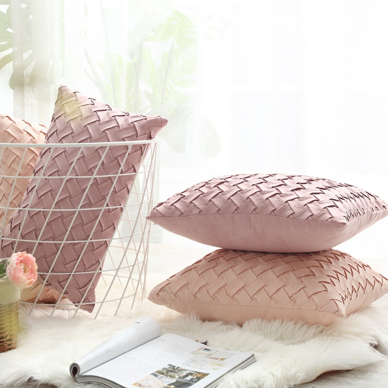 Solid Soft Faux Suede Pillow Covers