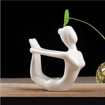 Figurine Céramique Poses de Yoga Abstraites