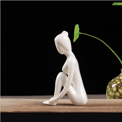 Figurine Céramique Poses de Yoga Abstraites