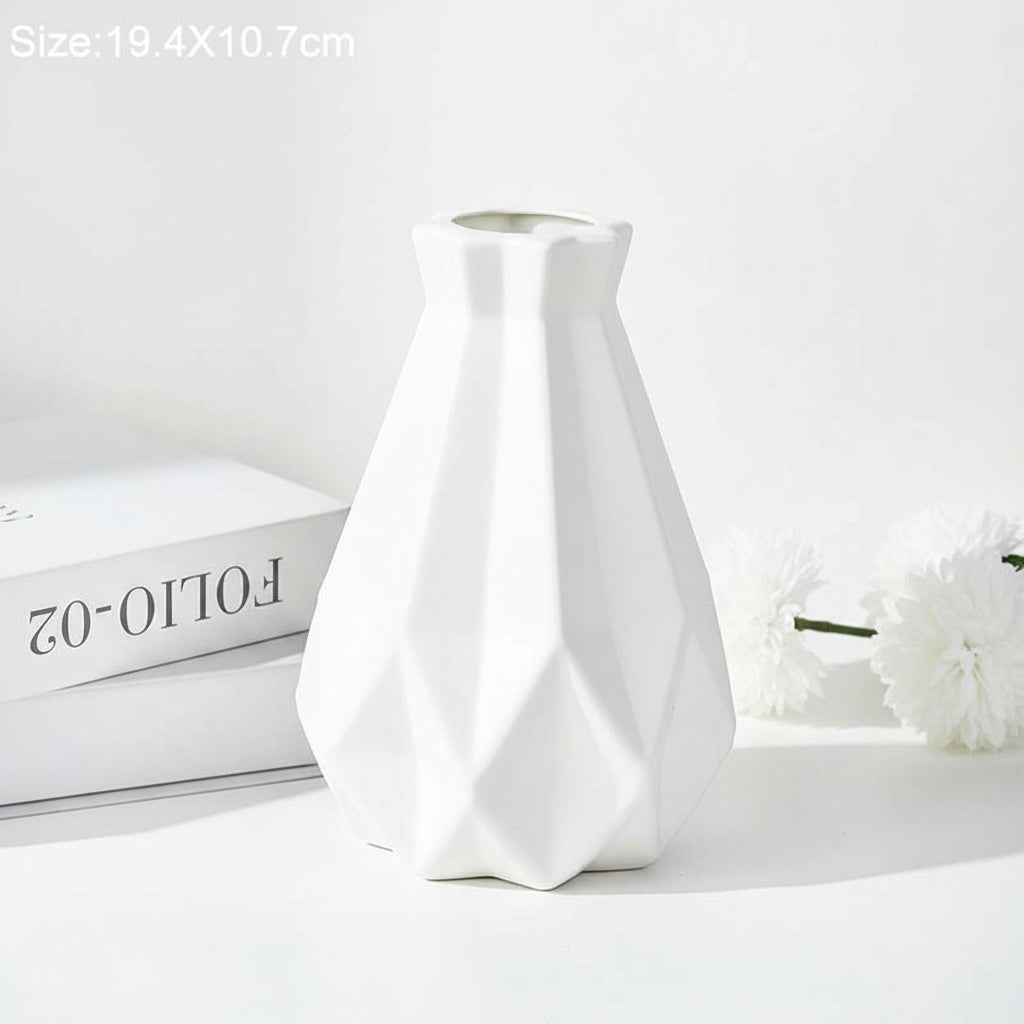 Vase à fleurs géométrique moderne en céramique – 9 coloris