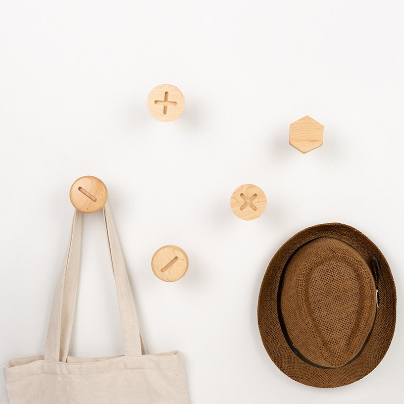 Patère murale en bois design