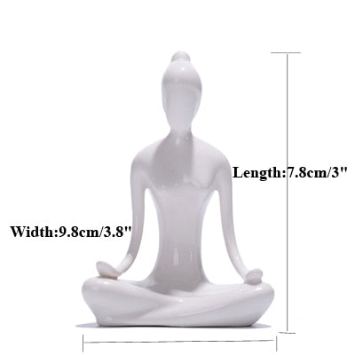 Figurine Céramique Poses de Yoga Abstraites