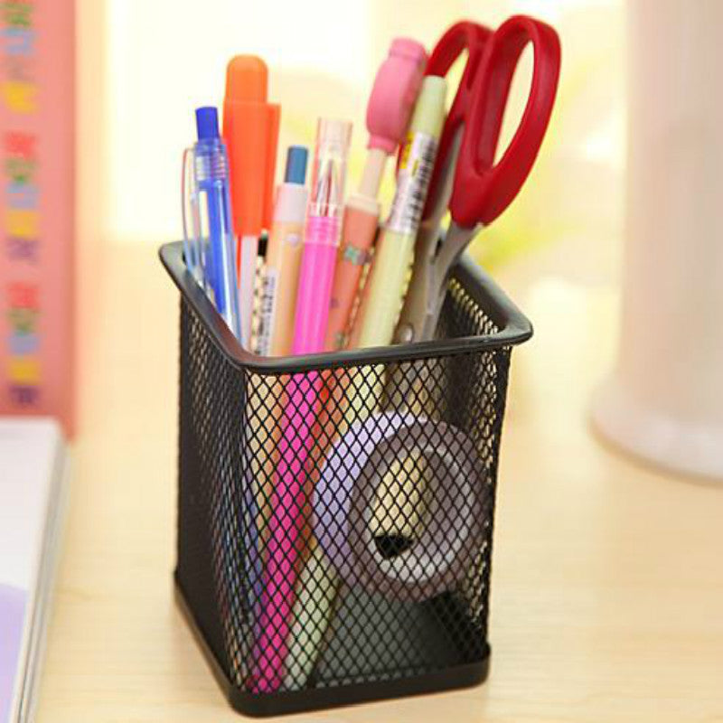 Porte-stylos en fer carré et rond anti-rouille