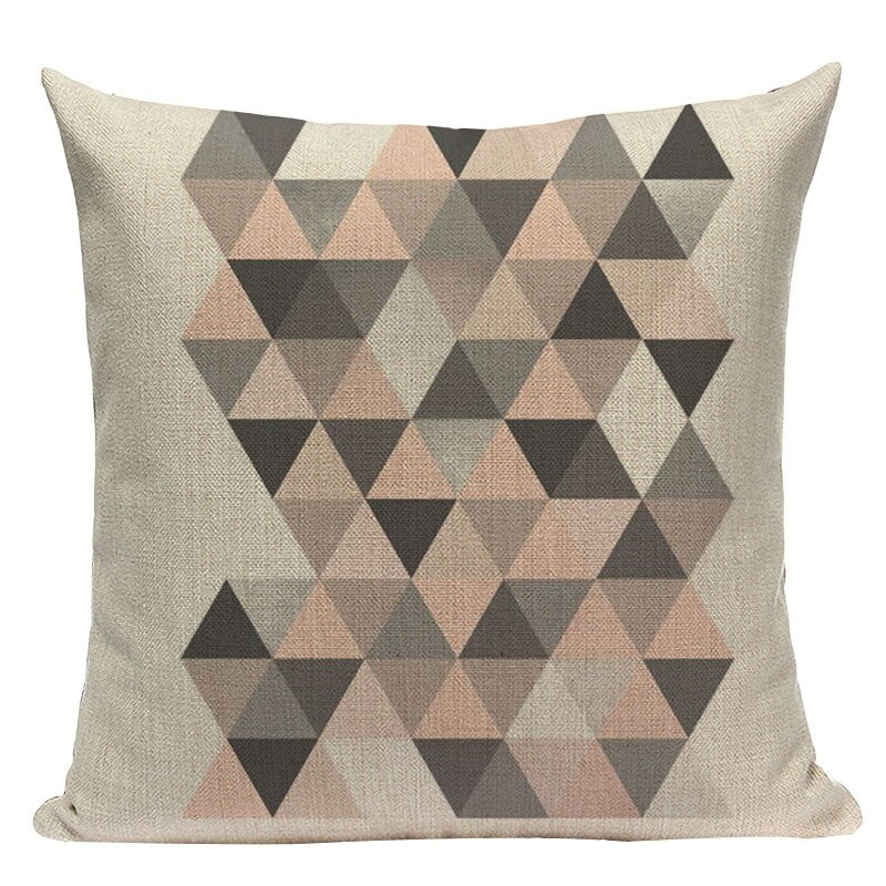 Housse de coussin style nordique géométrique – 24 coloris, 45x45 cm
