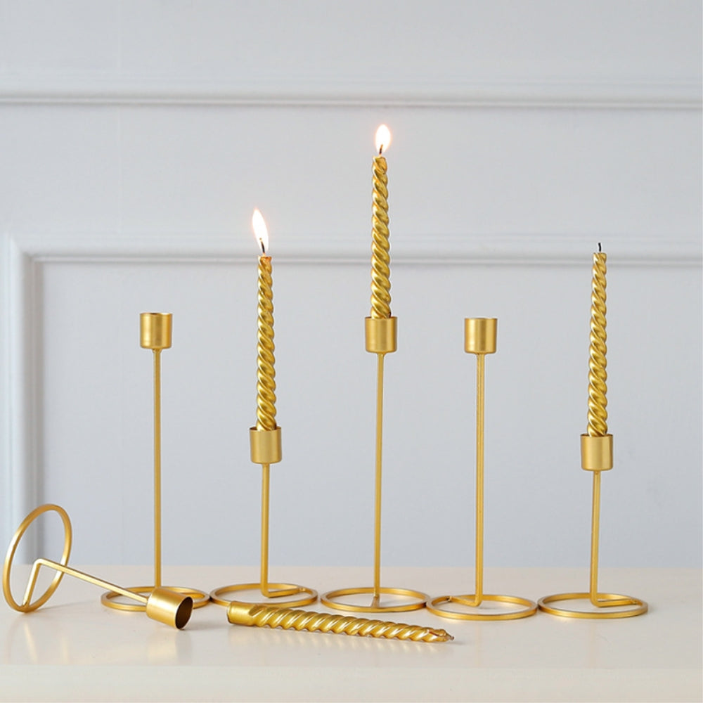 Metal Candle Holders Set 2 pcs